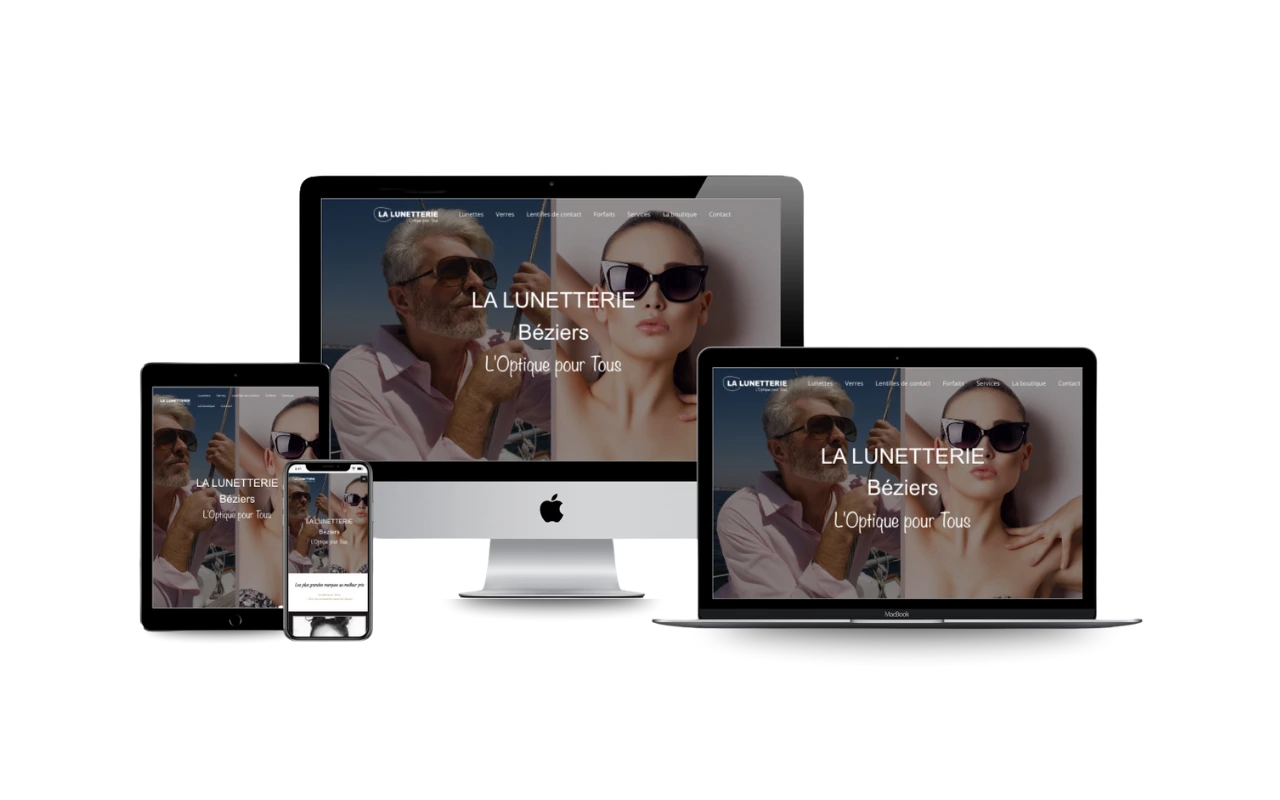 Site internet créé par DigitVitamin pour La Lunetterie, opticien à Béziers