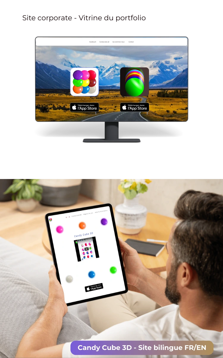 Cas client Longroad et CandyCube mockup
