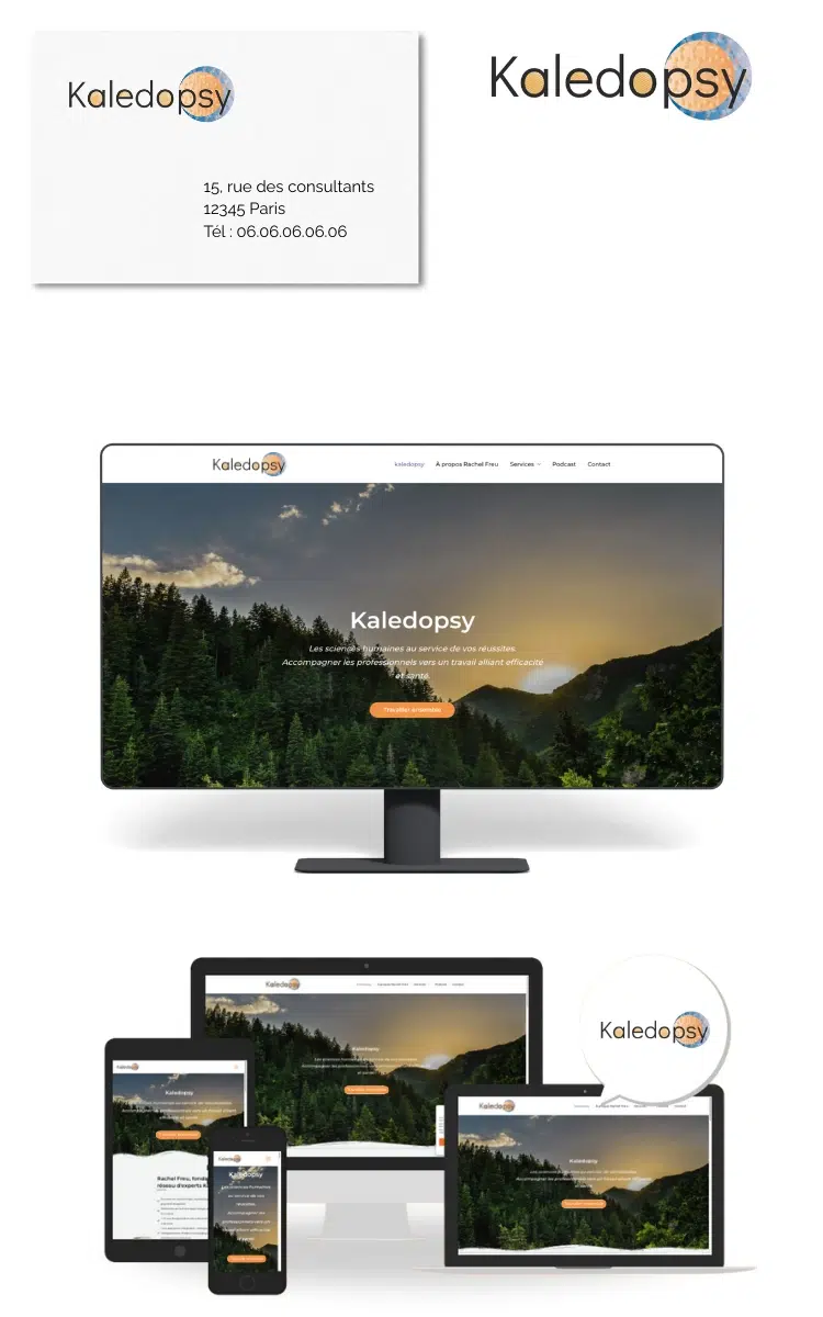 Identité visuelle et site web logo charte graphique consultant bien-être
